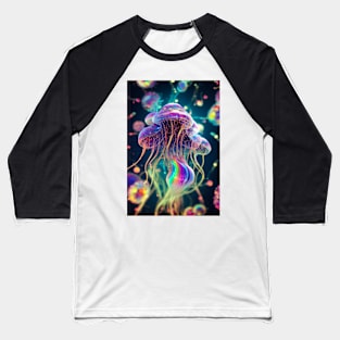 Rainbow JellyFish Baseball T-Shirt